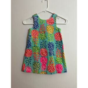 Tommy Bahama Girls 4 Dress Kids Pineapple Green Pink Blue Sleeveless Summer